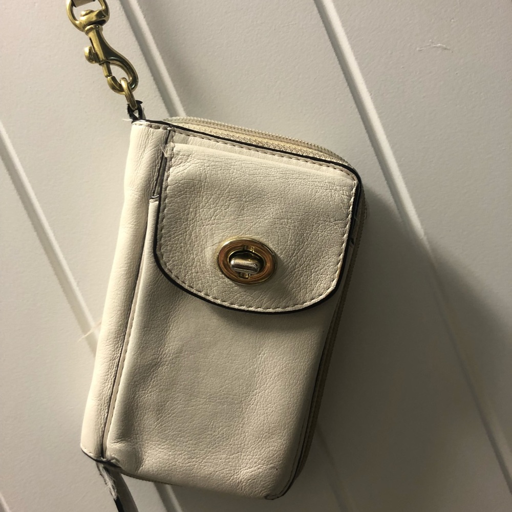 COACH Cream Phone Wallet/Wristlet